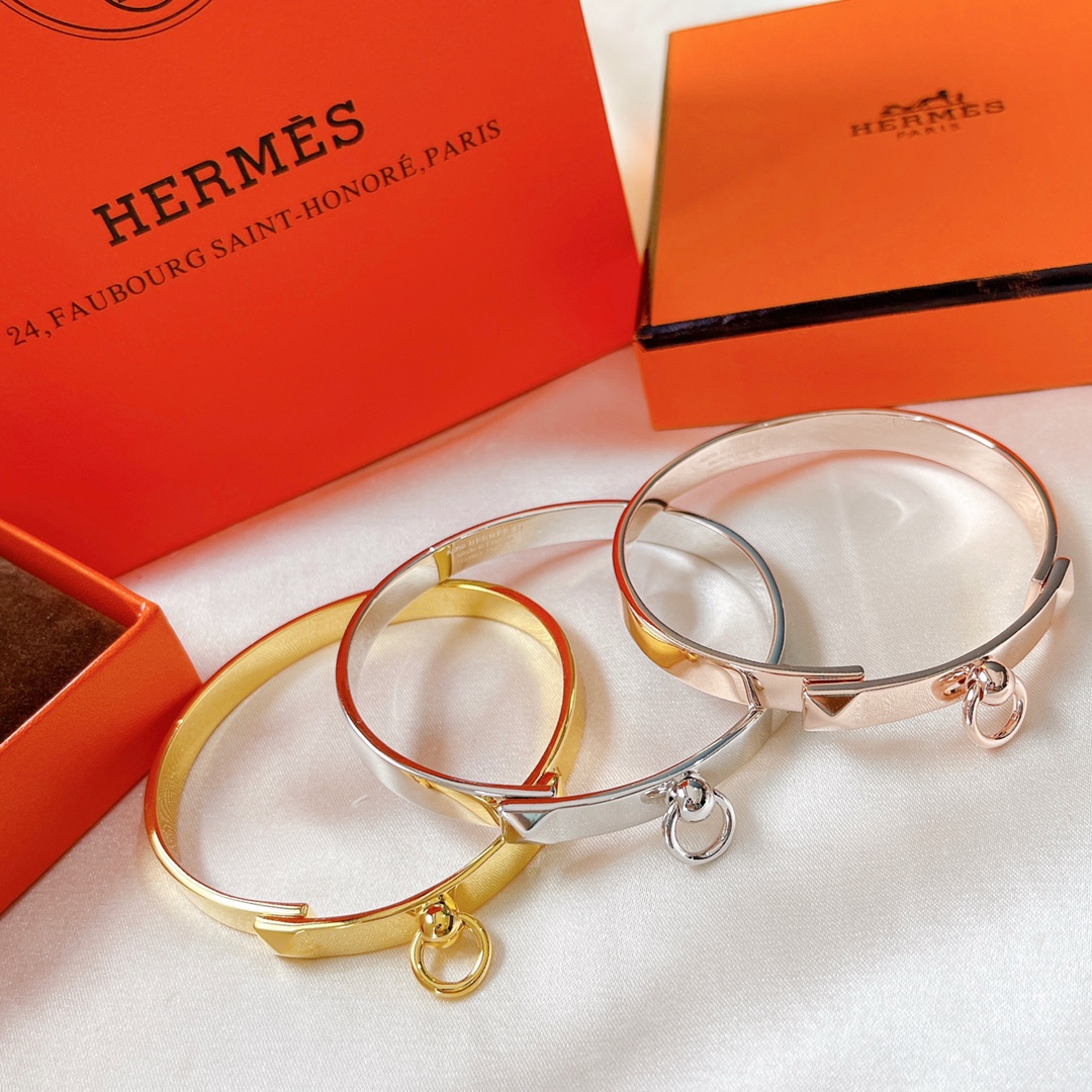 Hermes Jewelry Bracelet Gold Platinum Rose White Yellow Set With Diamonds