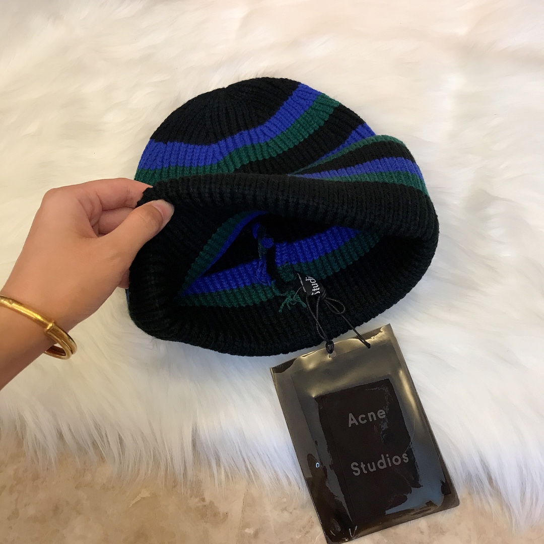Acne笑脸男女通用官方毛线帽