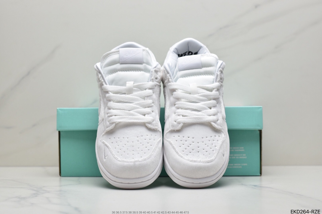 380 耐克DSM x NIKE Dunk Low 天鹅绒白扣篮系列复古休闲滑板鞋 DH2686-100