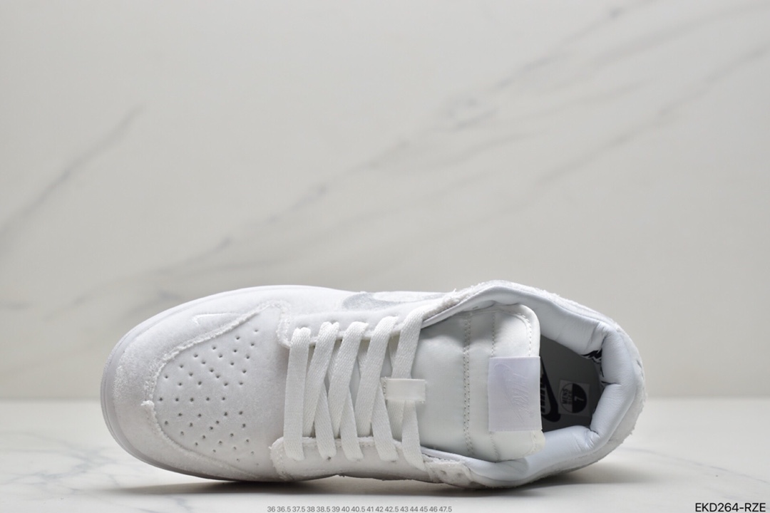 380 耐克DSM x NIKE Dunk Low 天鹅绒白扣篮系列复古休闲滑板鞋 DH2686-100