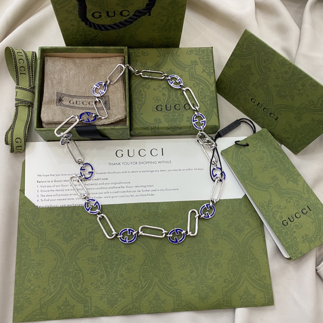 NO:103866,Gucci Gucci 925 sterling silver new enamel double G blue purple necklace size 60cm, Gucci necklace, gucci, gucci, necklace, pure silver19860909Gucci古驰925纯银新款珐琅双G蓝紫色项链 尺寸60cm,古驰项链,gucci,gucci,necklace,pure silver,Jewelry