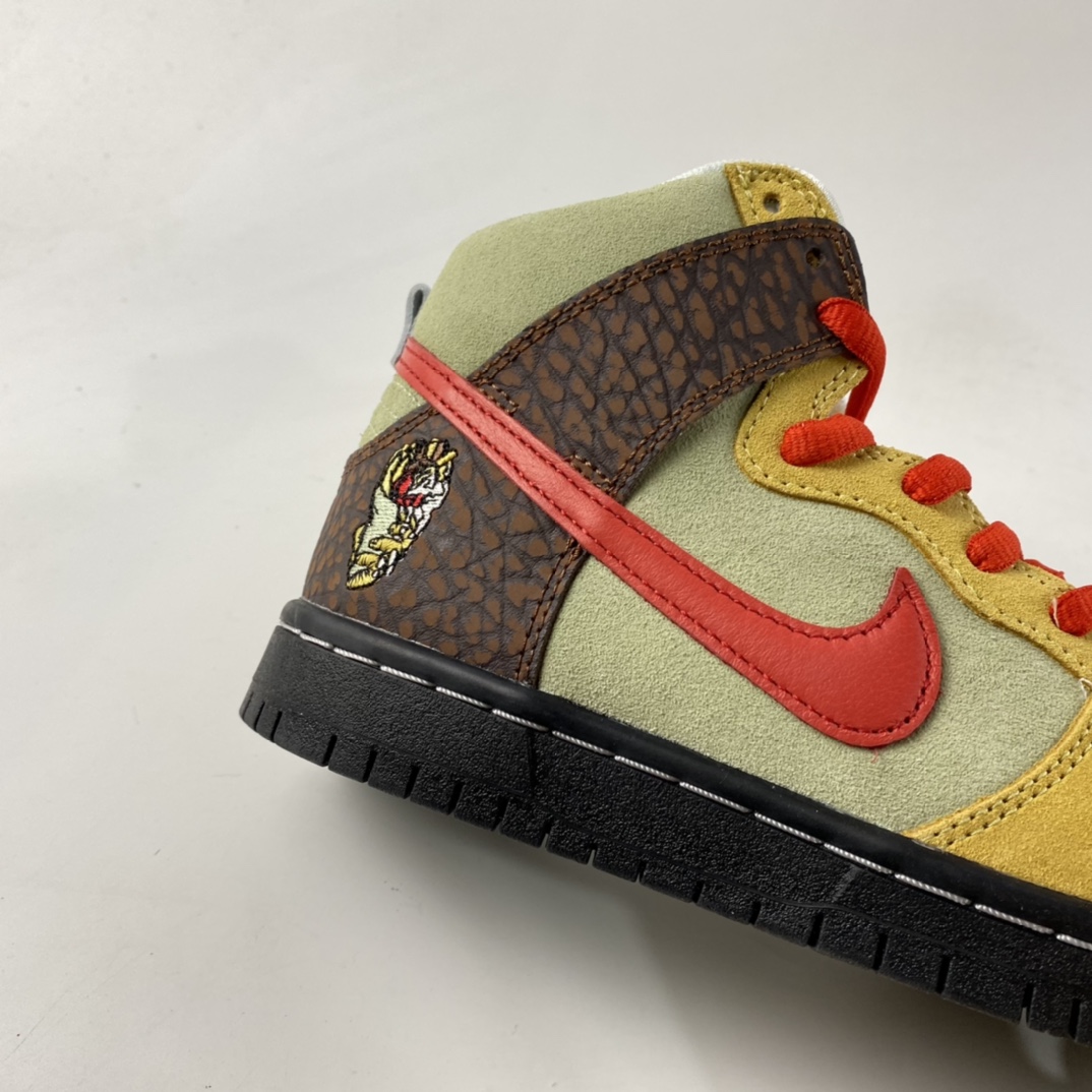 P320  Color Skates x NIKE SB Dunk High 烤肉卷饼 黄棕红 CZ2205-700