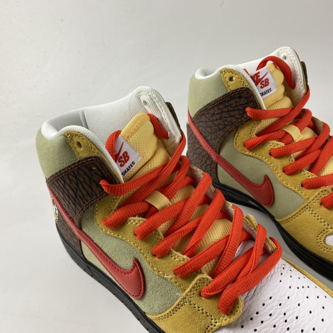 P320  Color Skates x NIKE SB Dunk High 烤肉卷饼 黄棕红 CZ2205-700