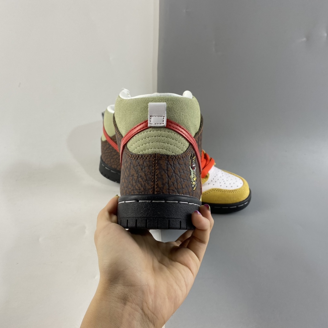 P320  Color Skates x NIKE SB Dunk High 烤肉卷饼 黄棕红 CZ2205-700