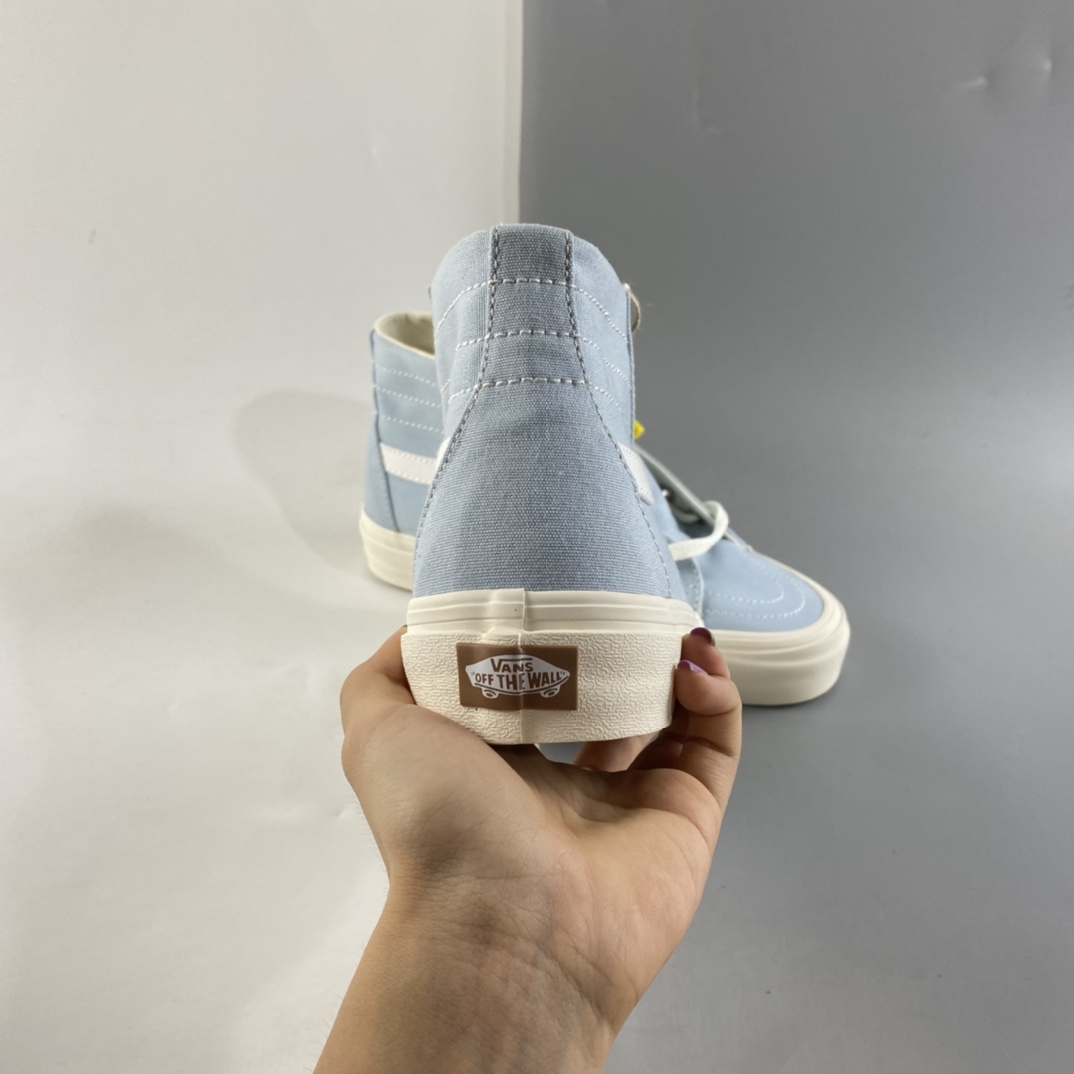 P140  VANS SK8-HI 范斯浅蓝环保系列淡蓝色高帮帆布鞋男女鞋板鞋休闲鞋VN0A4U169FR