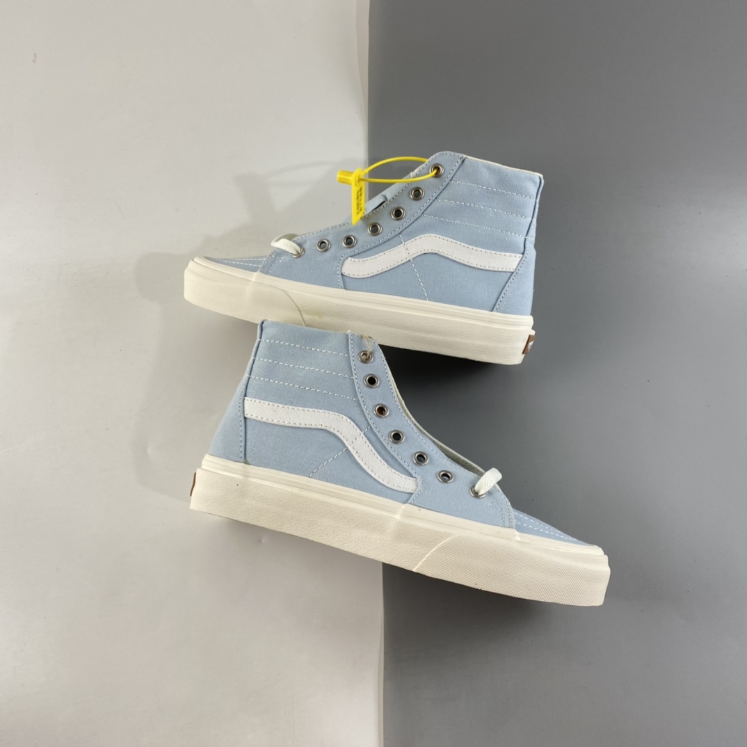 P140  VANS SK8-HI 范斯浅蓝环保系列淡蓝色高帮帆布鞋男女鞋板鞋休闲鞋VN0A4U169FR