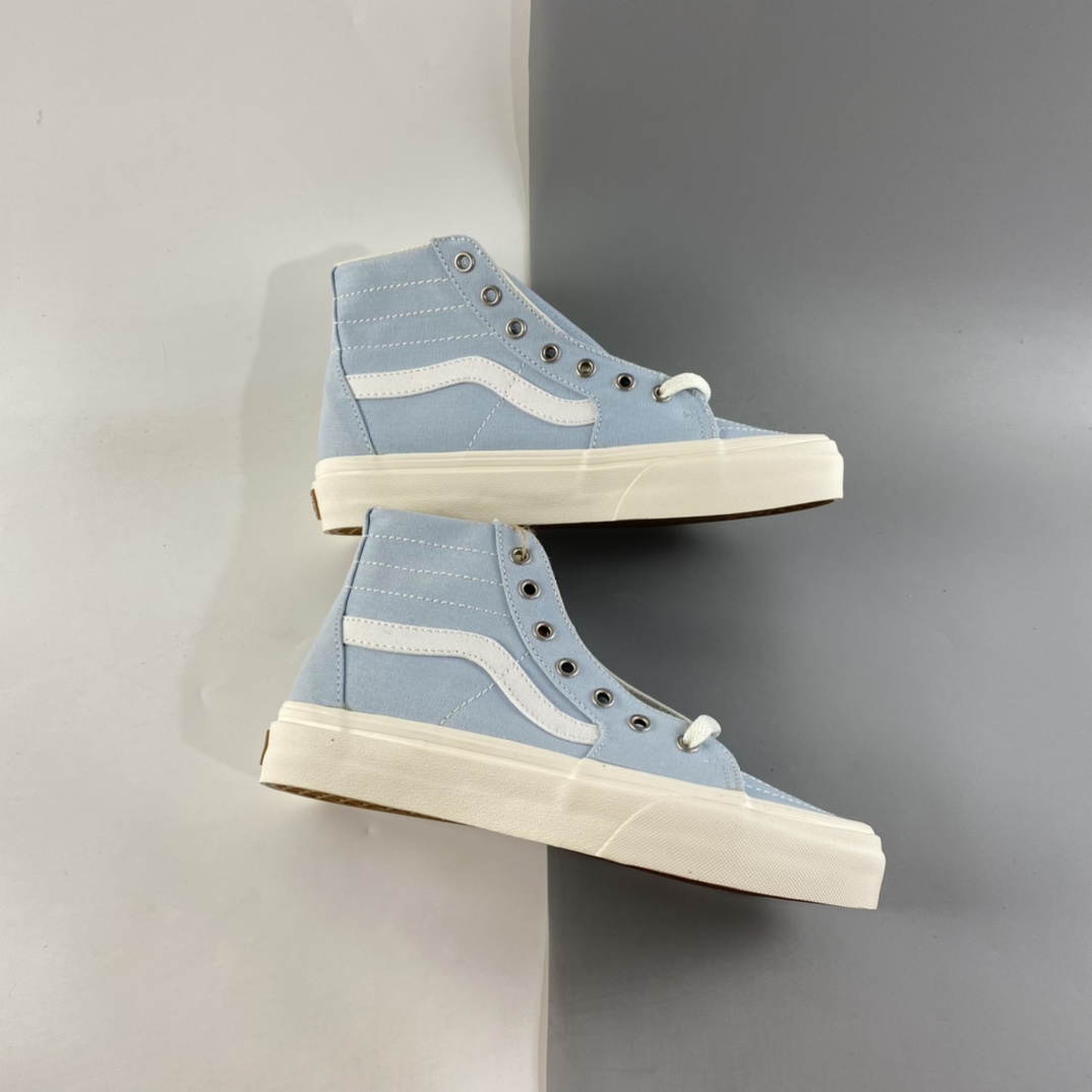 P140  VANS SK8-HI 范斯浅蓝环保系列淡蓝色高帮帆布鞋男女鞋板鞋休闲鞋VN0A4U169FR