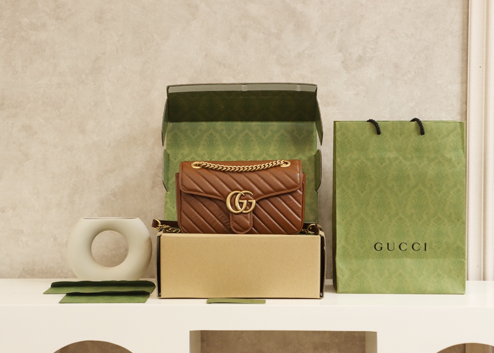 Gucci GG Marmont small matelassé shoulder bag 443497 0OLFT 2535