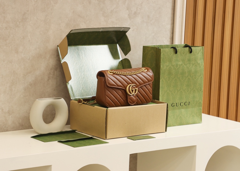 Gucci GG Marmont small matelassé shoulder bag 443497 0OLFT 2535