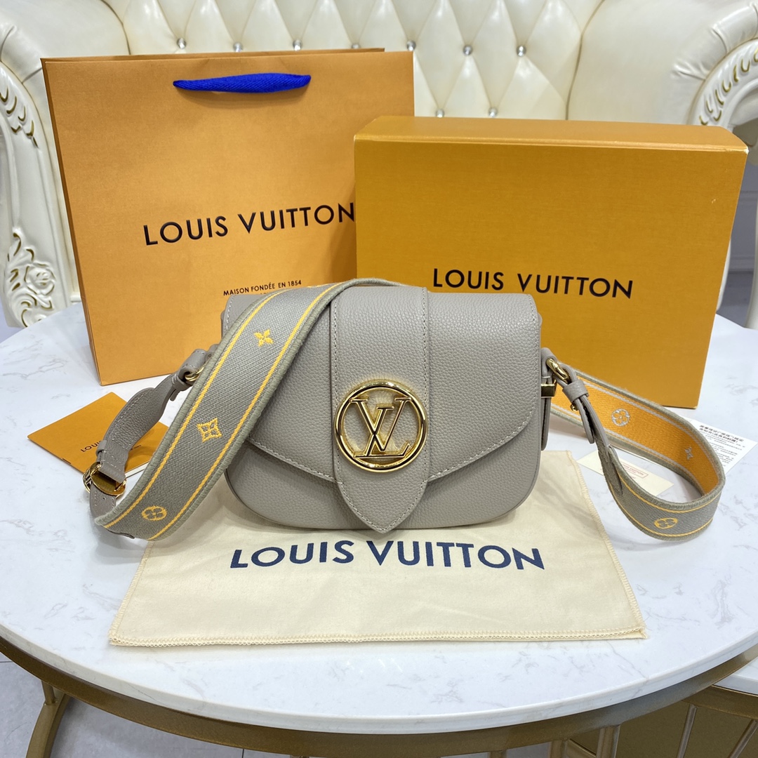 Sale
 Louis Vuitton LV Pont Handbags Messenger Bags Black Blue Caramel Grey Lychee Pattern Calfskin Cowhide M58727