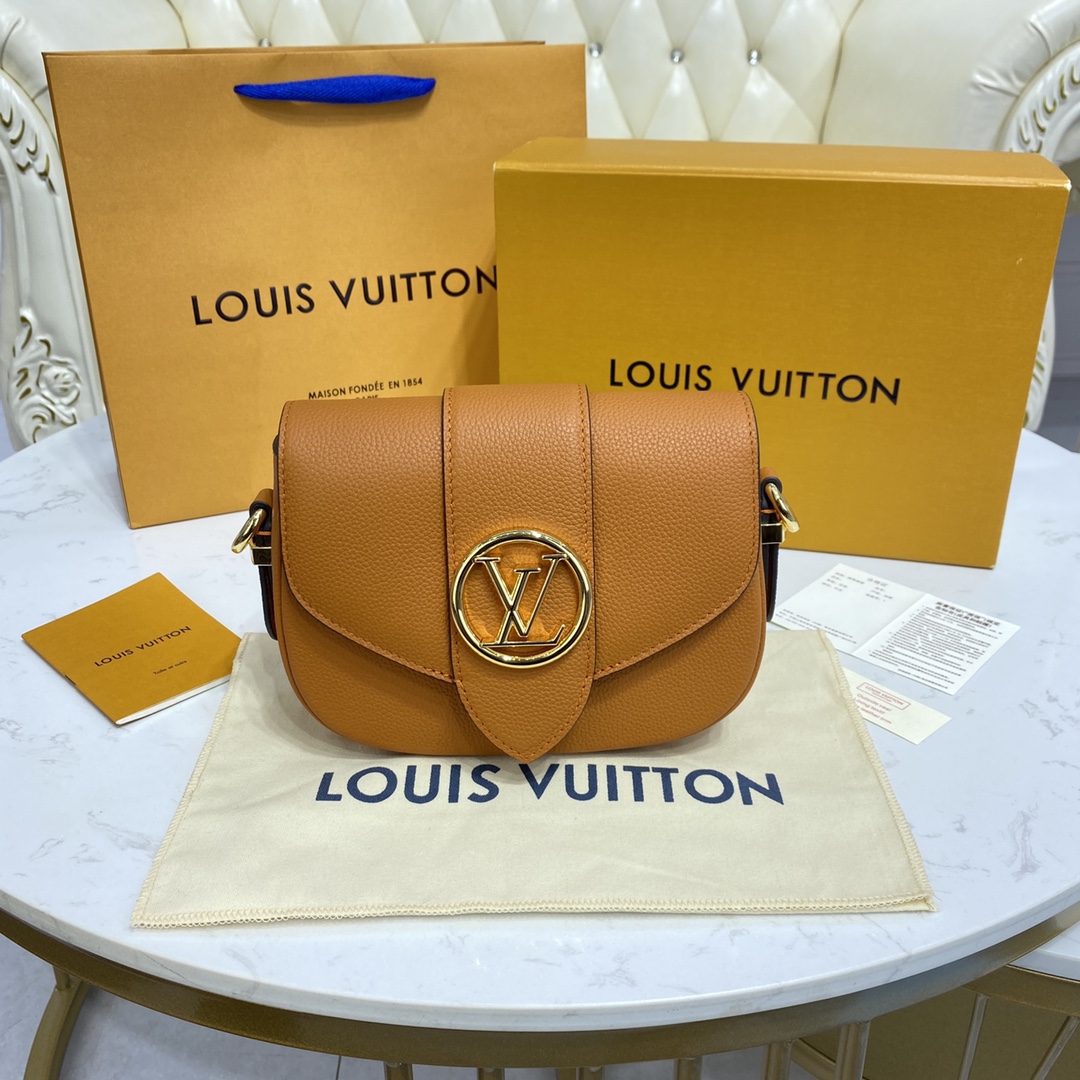 Louis Vuitton LV Pont Handbags Messenger Bags Online China
 Black Blue Caramel Grey Lychee Pattern Calfskin Cowhide M58727