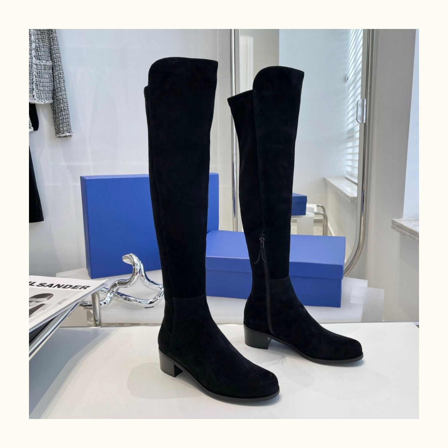 Angelababy Rocks STUART WEITZMAN’s New 5050 Chili Boots: Stunning Over-the-Knee Style!