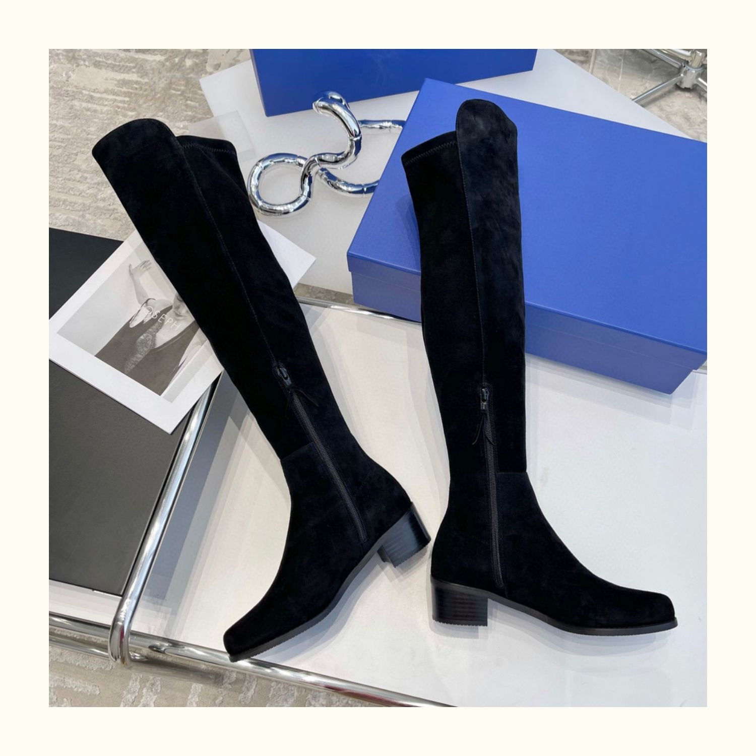Angelababy Rocks STUART WEITZMAN’s New 5050 Chili Boots: Stunning Over-the-Knee Style! - 图片 3