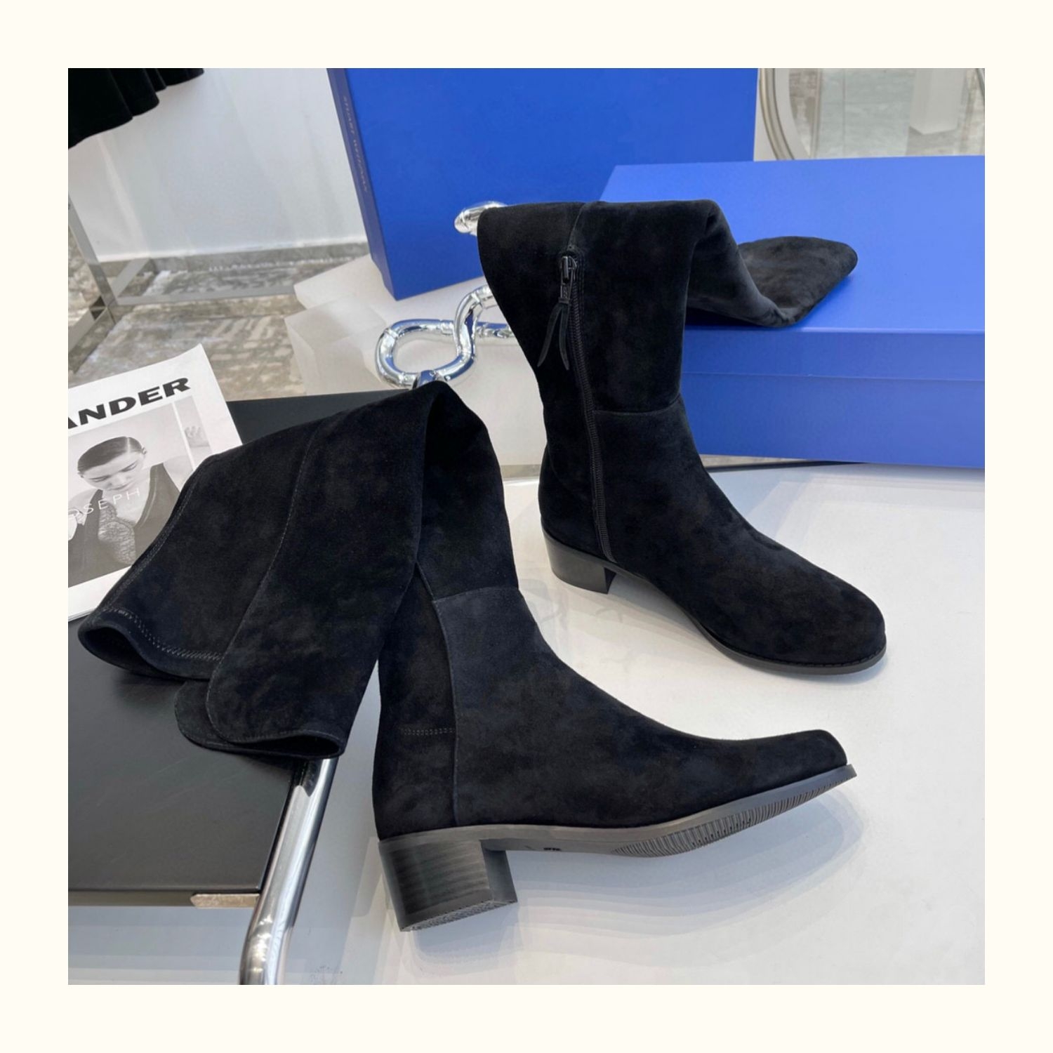 Angelababy Rocks STUART WEITZMAN’s New 5050 Chili Boots: Stunning Over-the-Knee Style! - 图片 4
