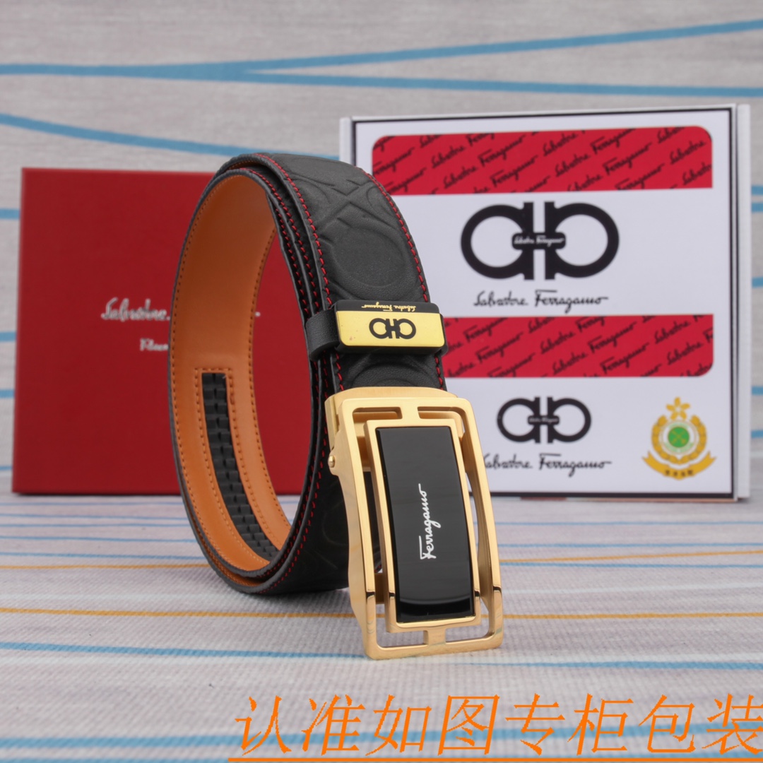 腰带皮带菲拉格幕自动带牛皮腰带男款皮