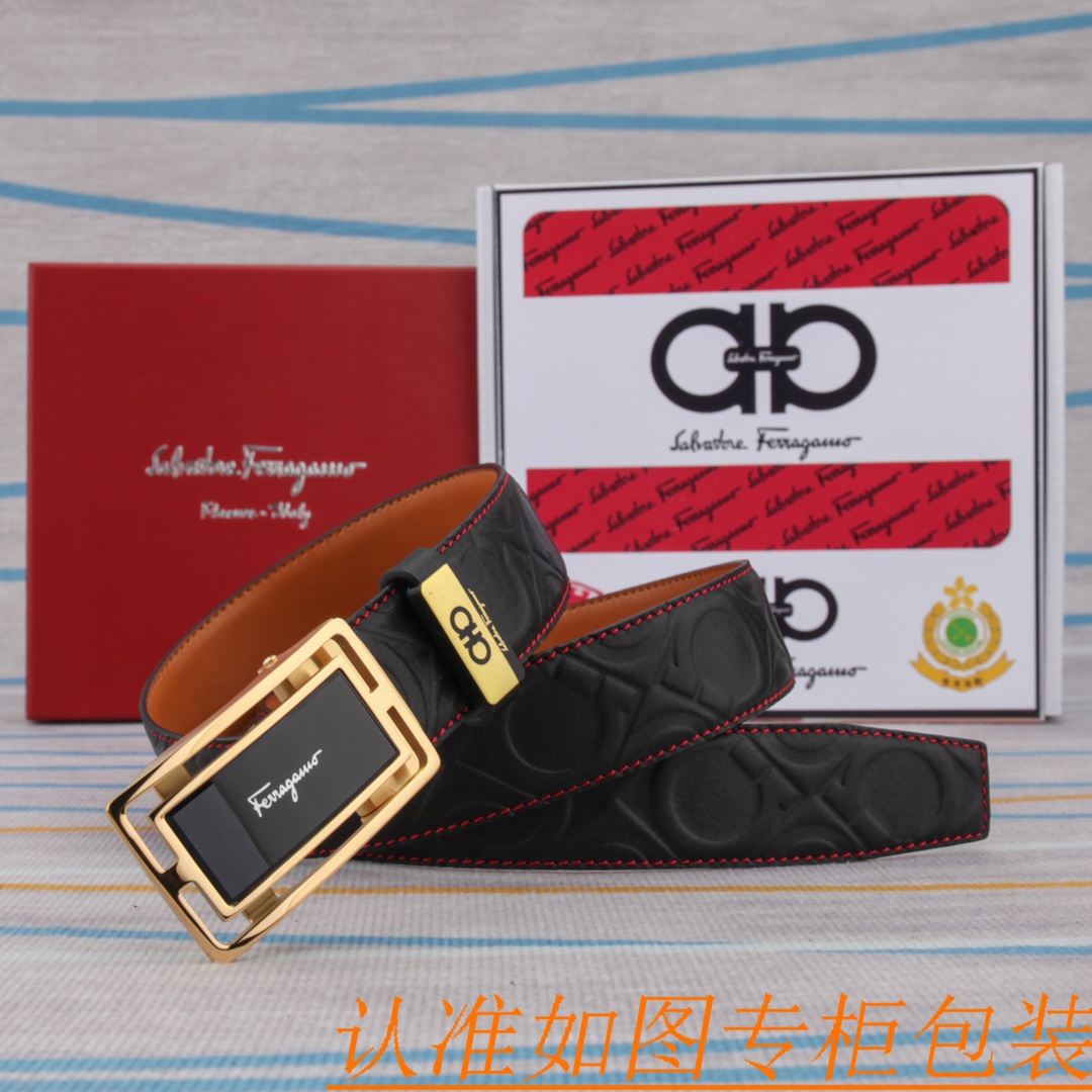 腰带皮带菲拉格幕自动带牛皮腰带男款皮
