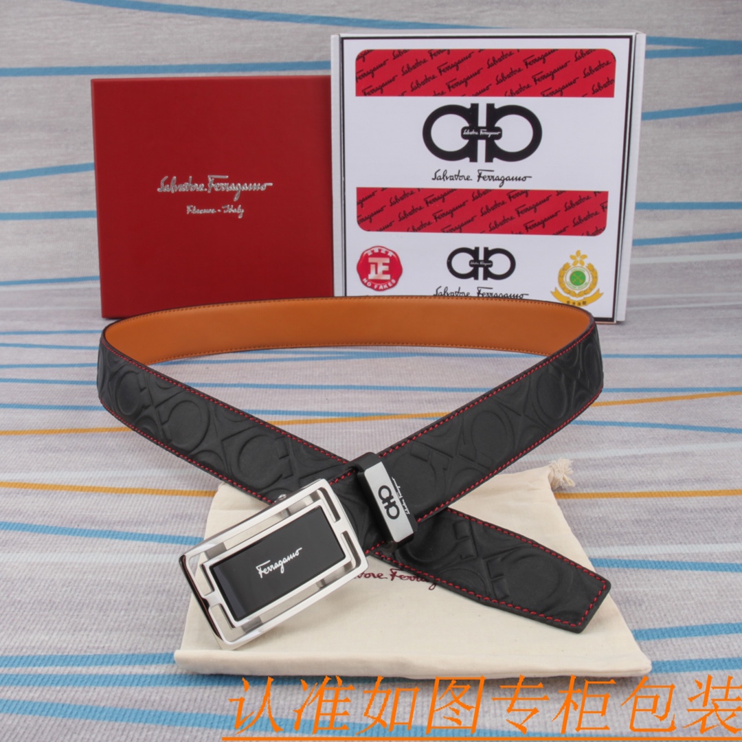 腰带皮带菲拉格幕自动带牛皮腰带男款皮