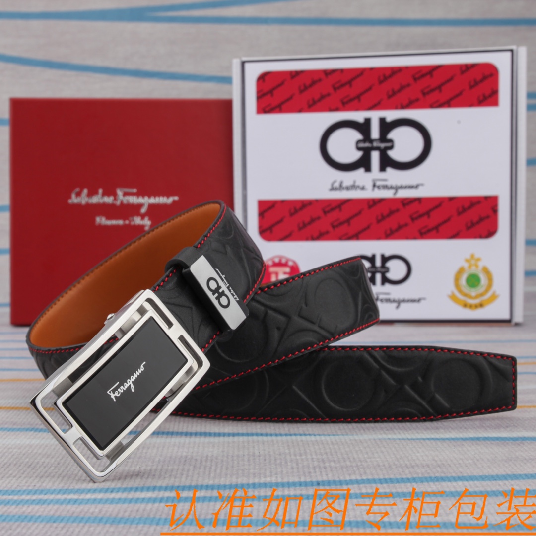 腰带皮带菲拉格幕自动带牛皮腰带男款皮