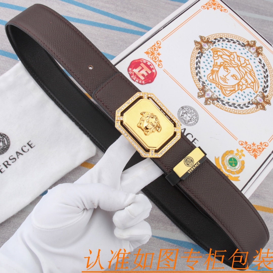 腰带皮带范思哲原单牛皮腰带男款皮带材