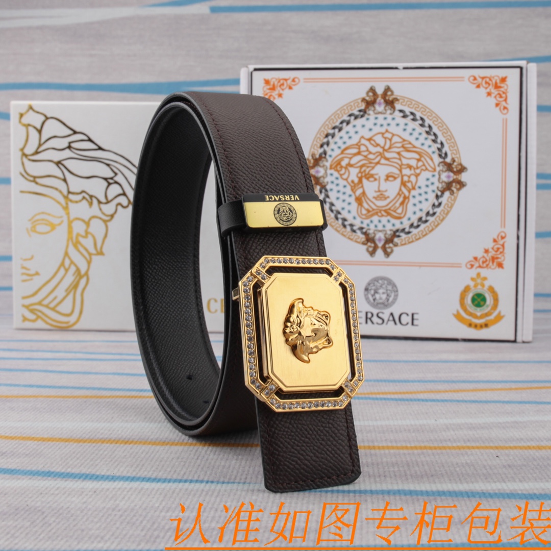 腰带皮带范思哲原单牛皮腰带男款皮带材