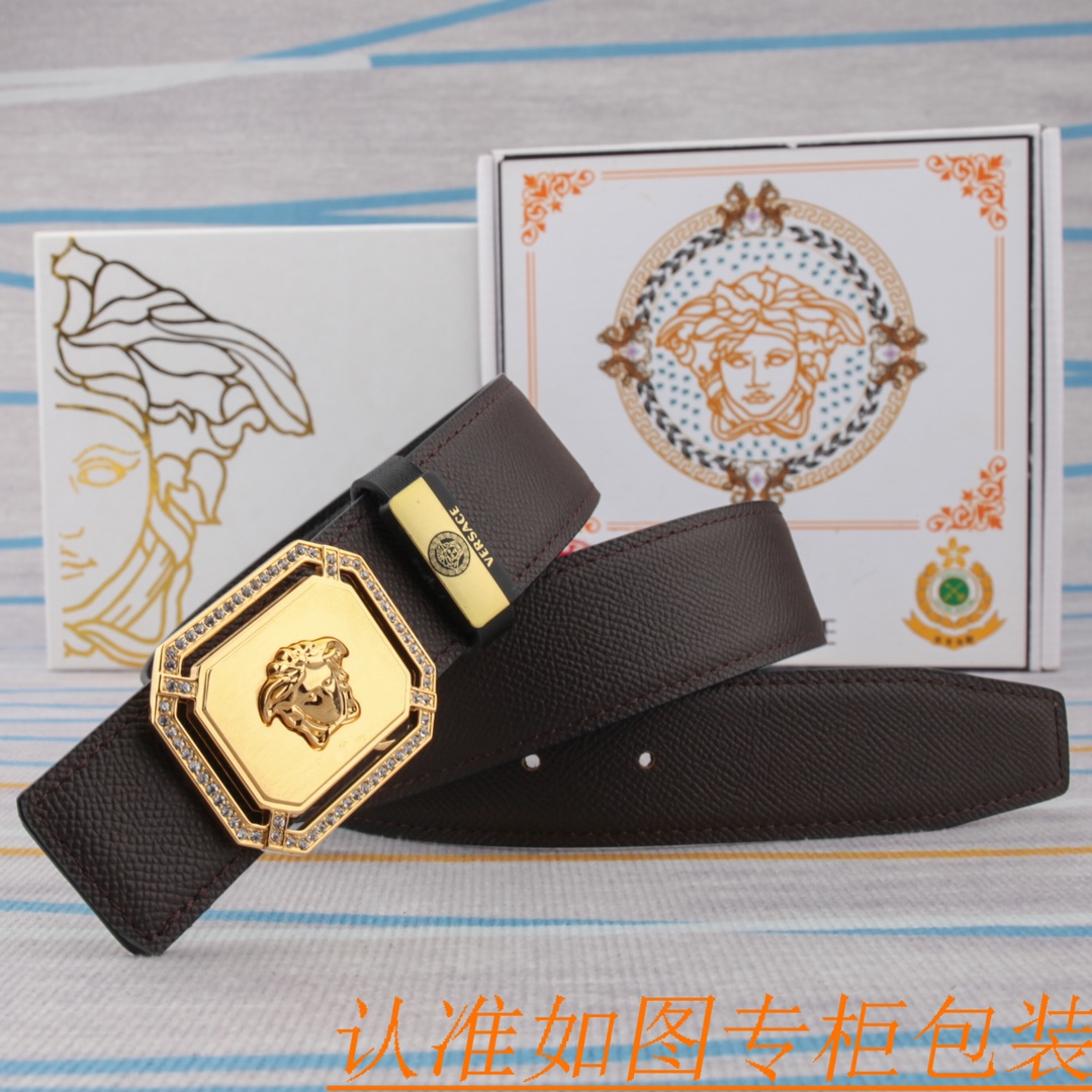 腰带皮带范思哲原单牛皮腰带男款皮带材