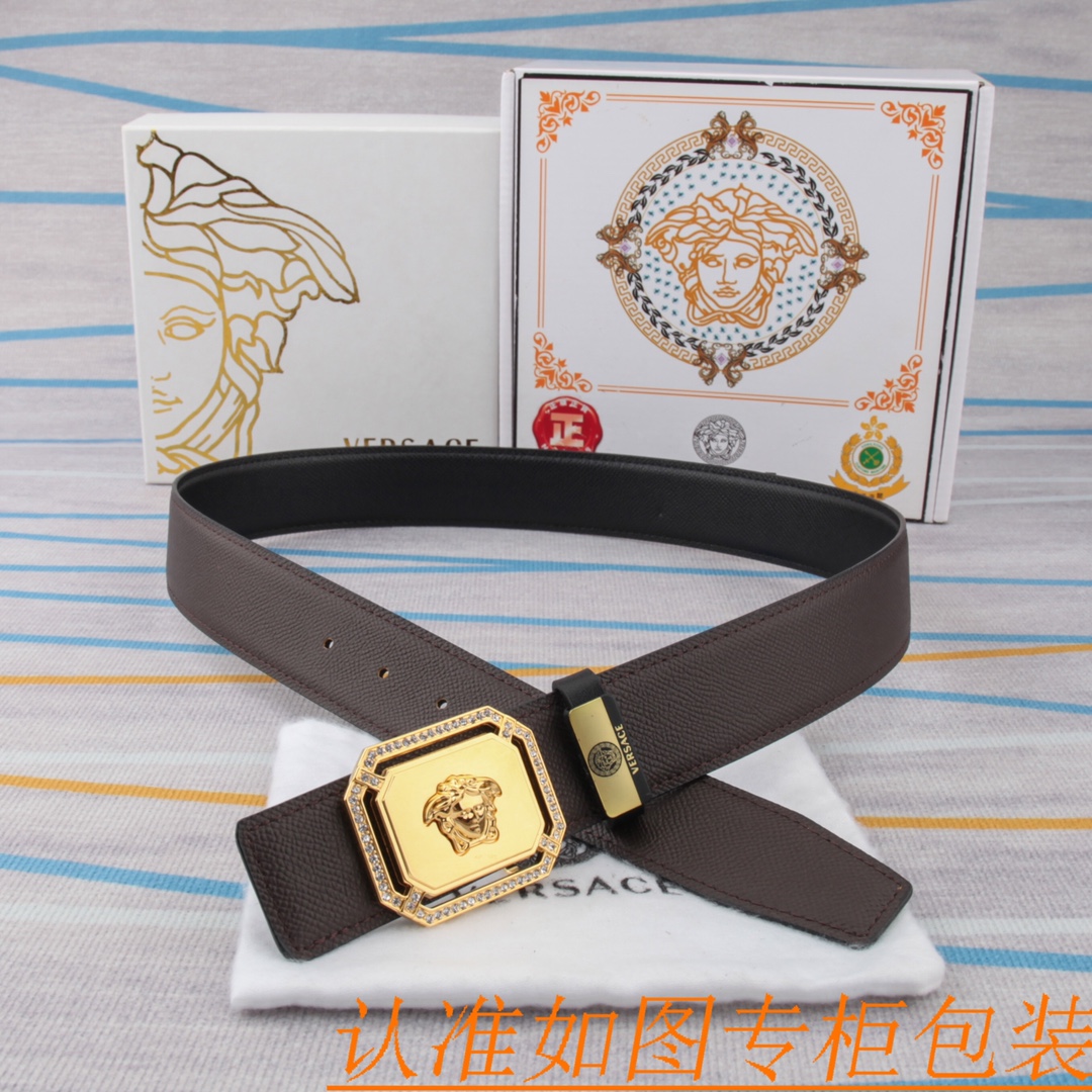 腰带皮带范思哲原单牛皮腰带男款皮带材