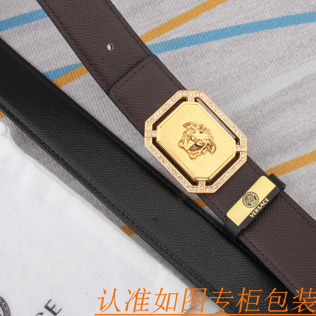 腰带皮带范思哲原单牛皮腰带男款皮带材