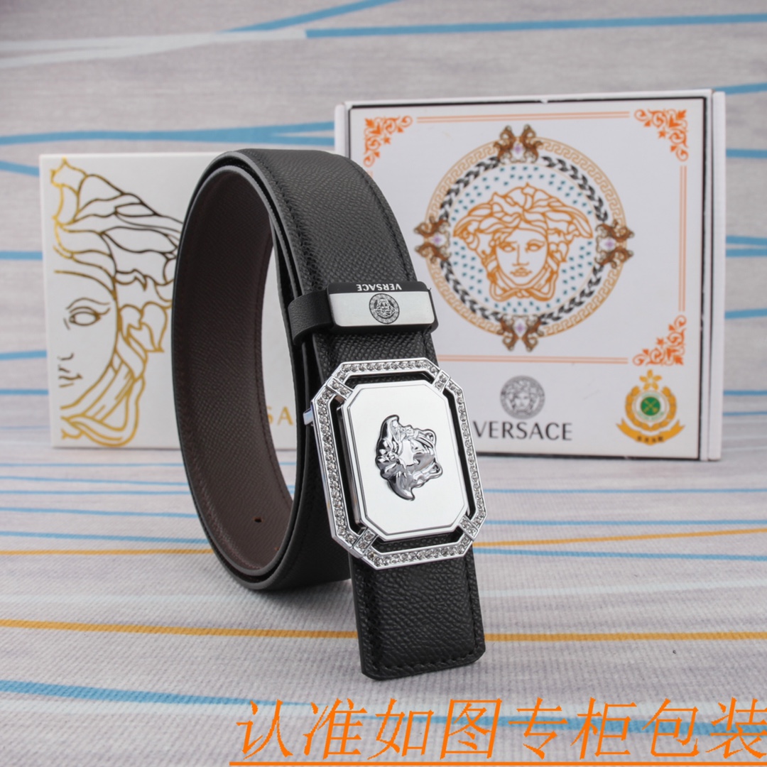 腰带皮带范思哲原单牛皮腰带男款皮带材