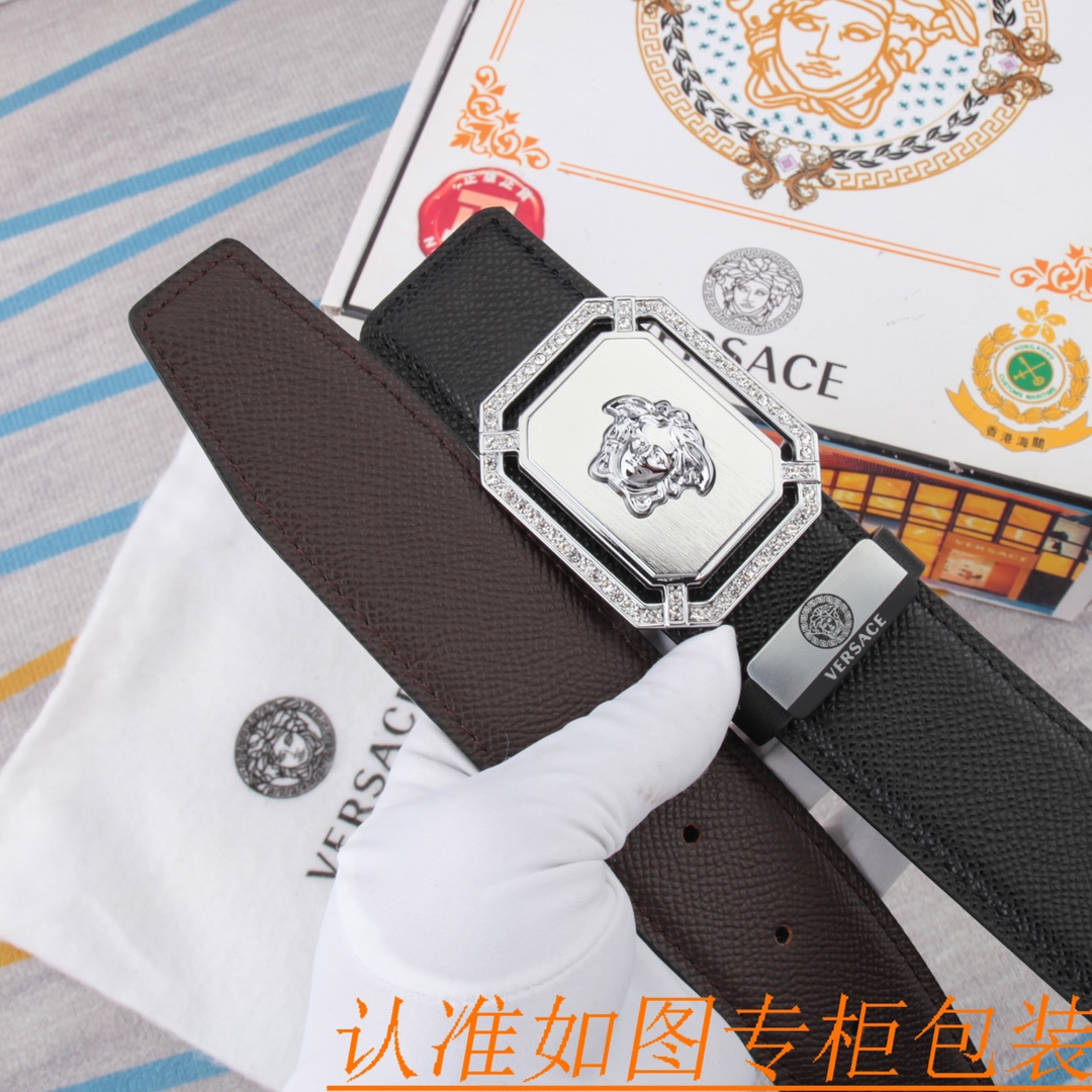 腰带皮带范思哲原单牛皮腰带男款皮带材