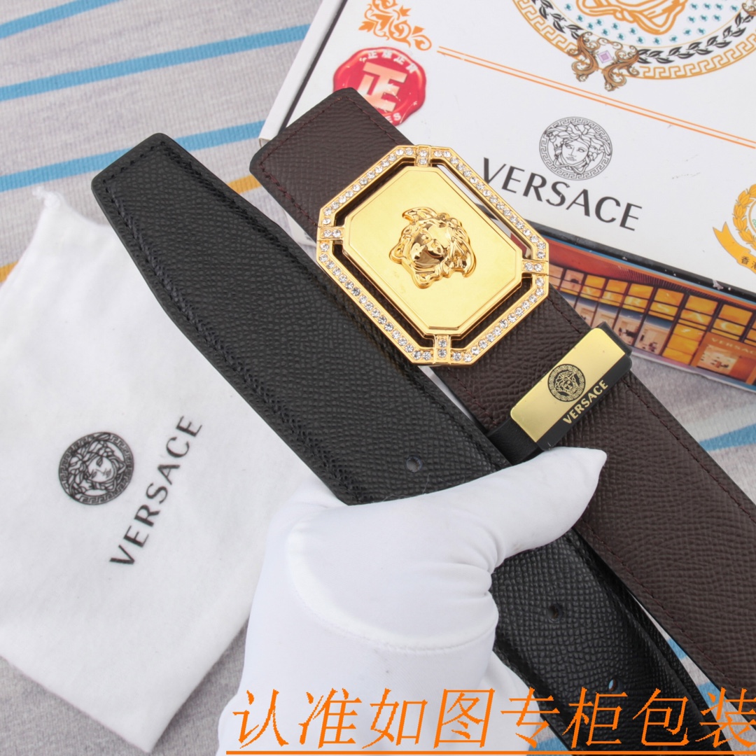 腰带皮带范思哲原单牛皮腰带男款皮带材