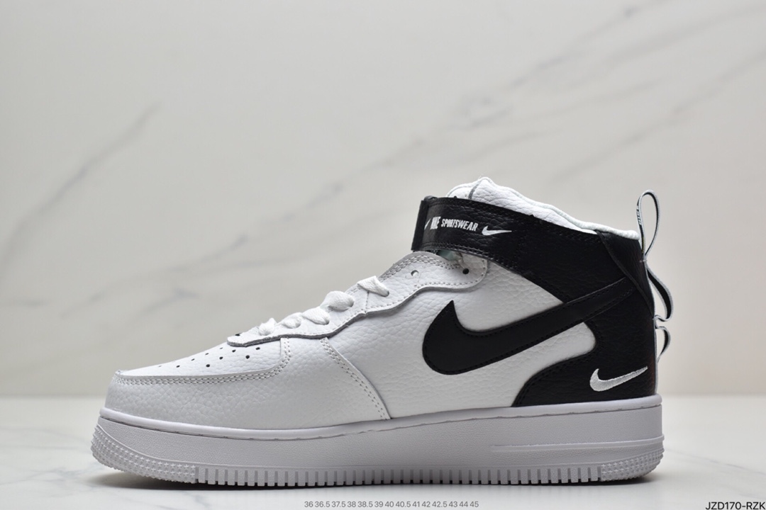 140 耐克Nike Air Force 1 ′07 Low Premium”White/Black” 板鞋804609