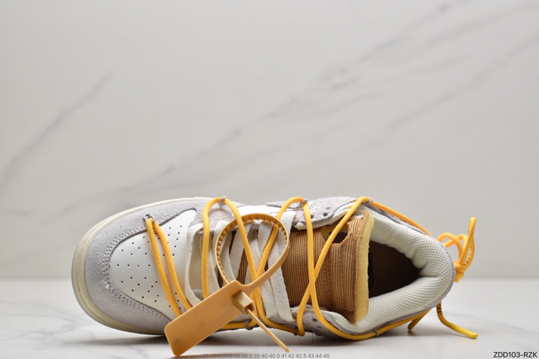 230 耐克Nike OFF-WHITE x Futura x Nike Dunk Low“21 of 50 三方联名白灰紫低帮休闲板鞋DM1602-106