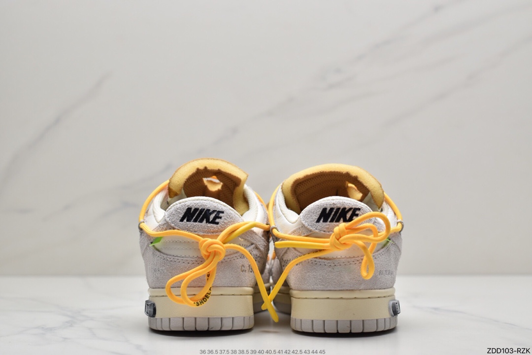230 耐克Nike OFF-WHITE x Futura x Nike Dunk Low“21 of 50 三方联名白灰紫低帮休闲板鞋DM1602-106