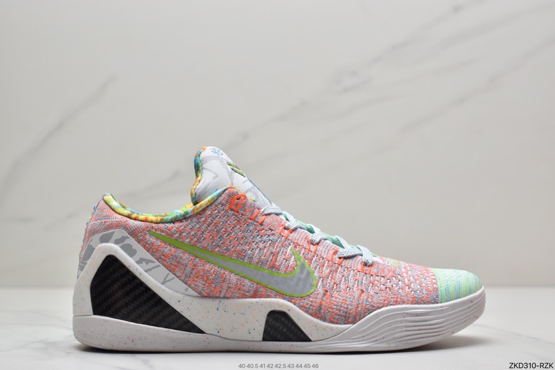 270 耐克Nike Kobe 9 Elite What The Kobe 耐克夏季新款彩虹色鸳鸯低帮精英篮球鞋 678301-904
