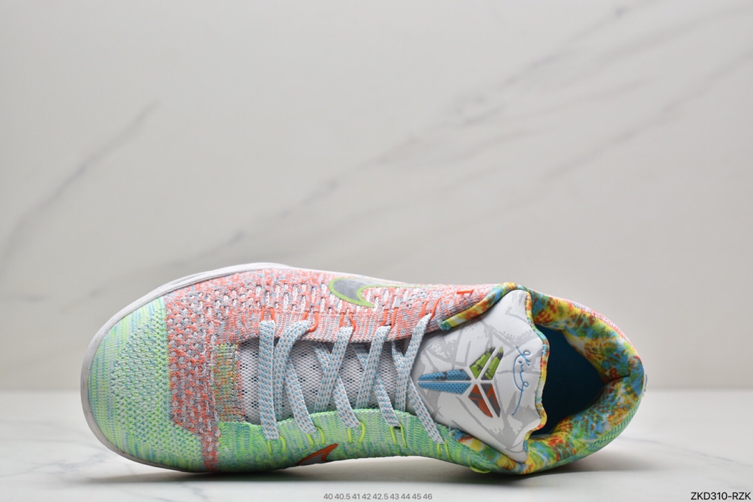 270 耐克Nike Kobe 9 Elite What The Kobe 耐克夏季新款彩虹色鸳鸯低帮精英篮球鞋 678301-904