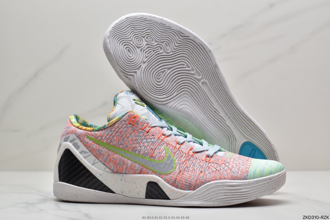 270 耐克Nike Kobe 9 Elite What The Kobe 耐克夏季新款彩虹色鸳鸯低帮精英篮球鞋 678301-904