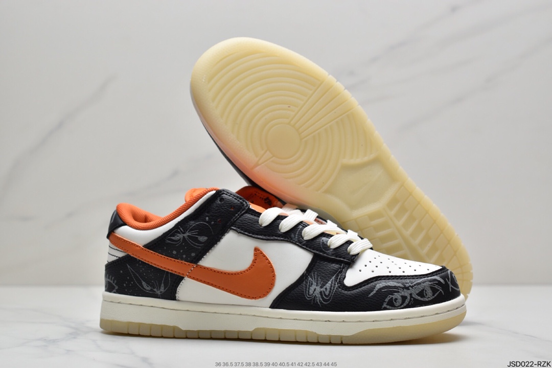 200 耐克Nike Dunk SB Low 万圣节 黑白橙 夜光纯原DD3357-100
