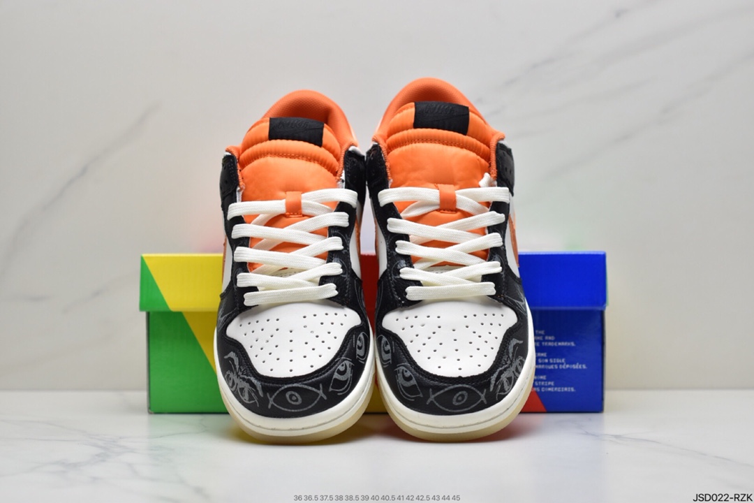 200 耐克Nike Dunk SB Low 万圣节 黑白橙 夜光纯原DD3357-100