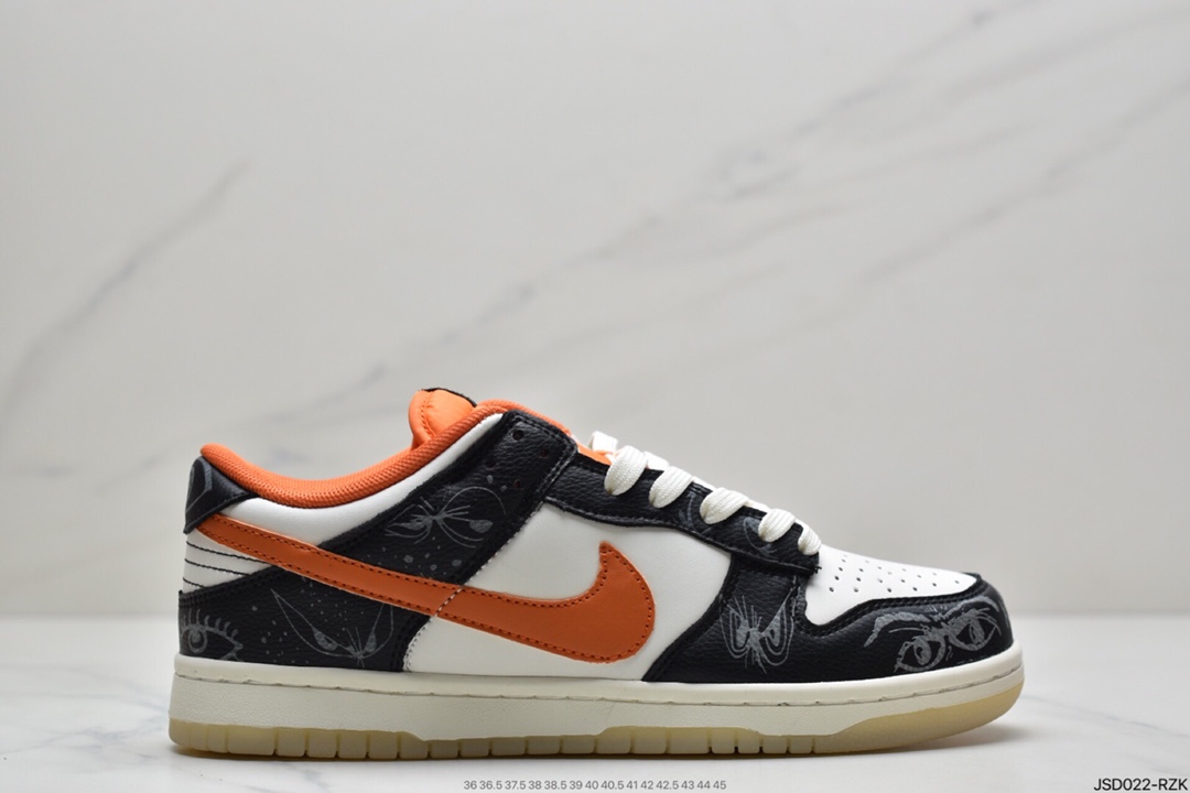 200 耐克Nike Dunk SB Low 万圣节 黑白橙 夜光纯原DD3357-100