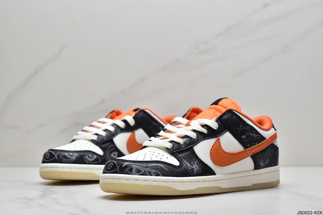200 耐克Nike Dunk SB Low 万圣节 黑白橙 夜光纯原DD3357-100