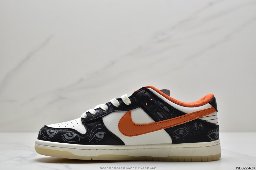 200 耐克Nike Dunk SB Low 万圣节 黑白橙 夜光纯原DD3357-100