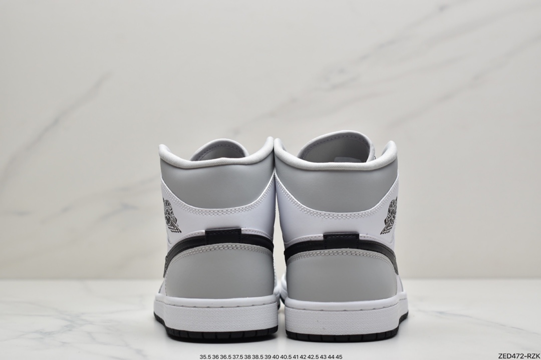 260 耐克Nike Wmns Air Jordan 1 Mid GS”Light Smoke Grey ”AJ1乔丹一代BQ6472-015