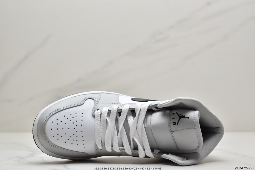 260 耐克Nike Wmns Air Jordan 1 Mid GS”Light Smoke Grey ”AJ1乔丹一代BQ6472-015
