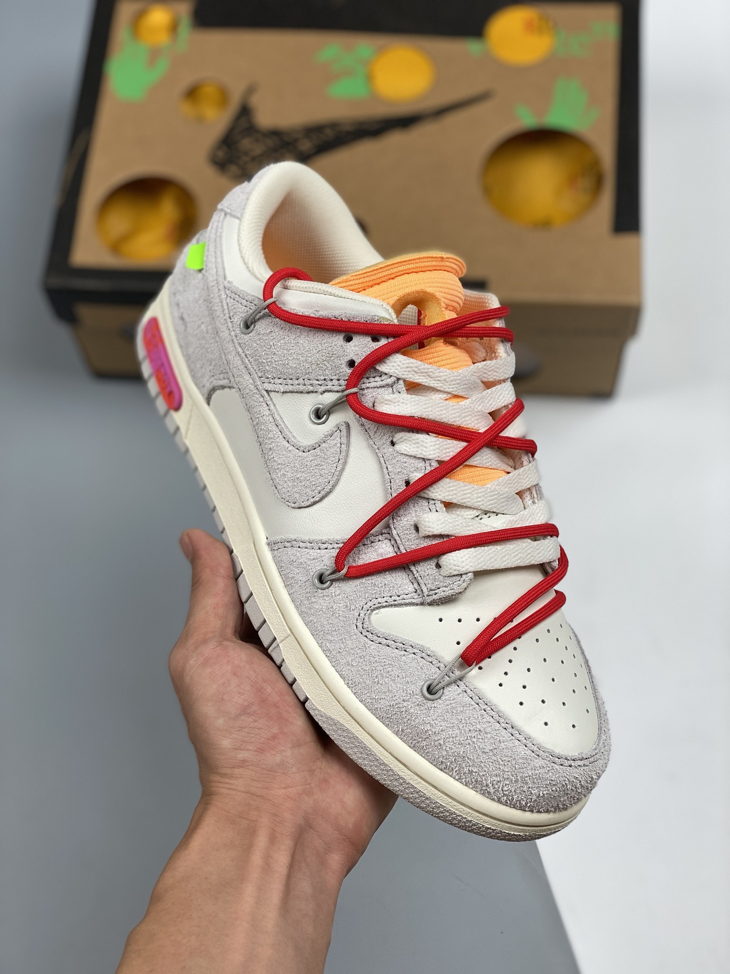 Off-White™ x NK SB Dunk Low "33The 50" gamuza serie, producción pura original de fábrica grande, caja original, horma o…