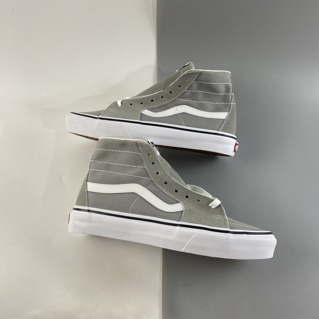 P150  Vans Sk8 Hi 浅灰高帮休闲潮流帆布鞋 VN0A4U16IYP