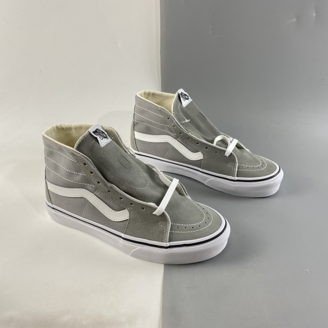 P150  Vans Sk8 Hi 浅灰高帮休闲潮流帆布鞋 VN0A4U16IYP