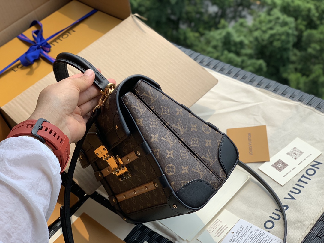 非市场普通货 进口皮料半钢五金 m45908尺寸21 x 18 x 11 cm看到这款包第一眼就被种草了