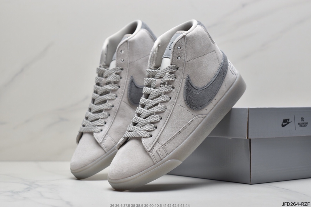 170 主题系列 联名  卫冕冠军 新作Nike Blazer Low x Reigning Champ 2.0灰麂皮打造 371761-900