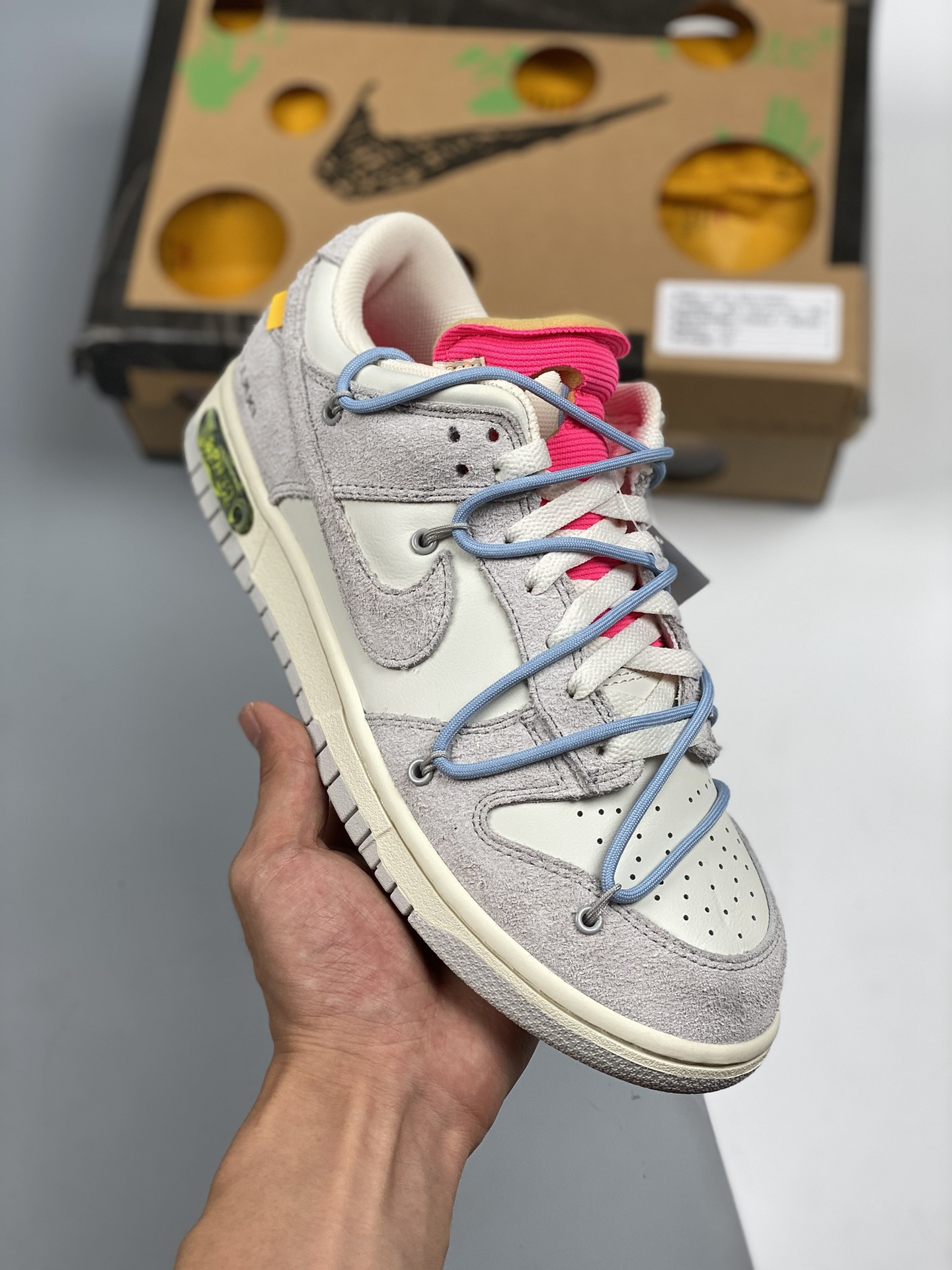 Off-White™ x NK SB Dunk Low "38The 50" gamuza serie, producción pura original de fábrica grande, caja original, horma o…