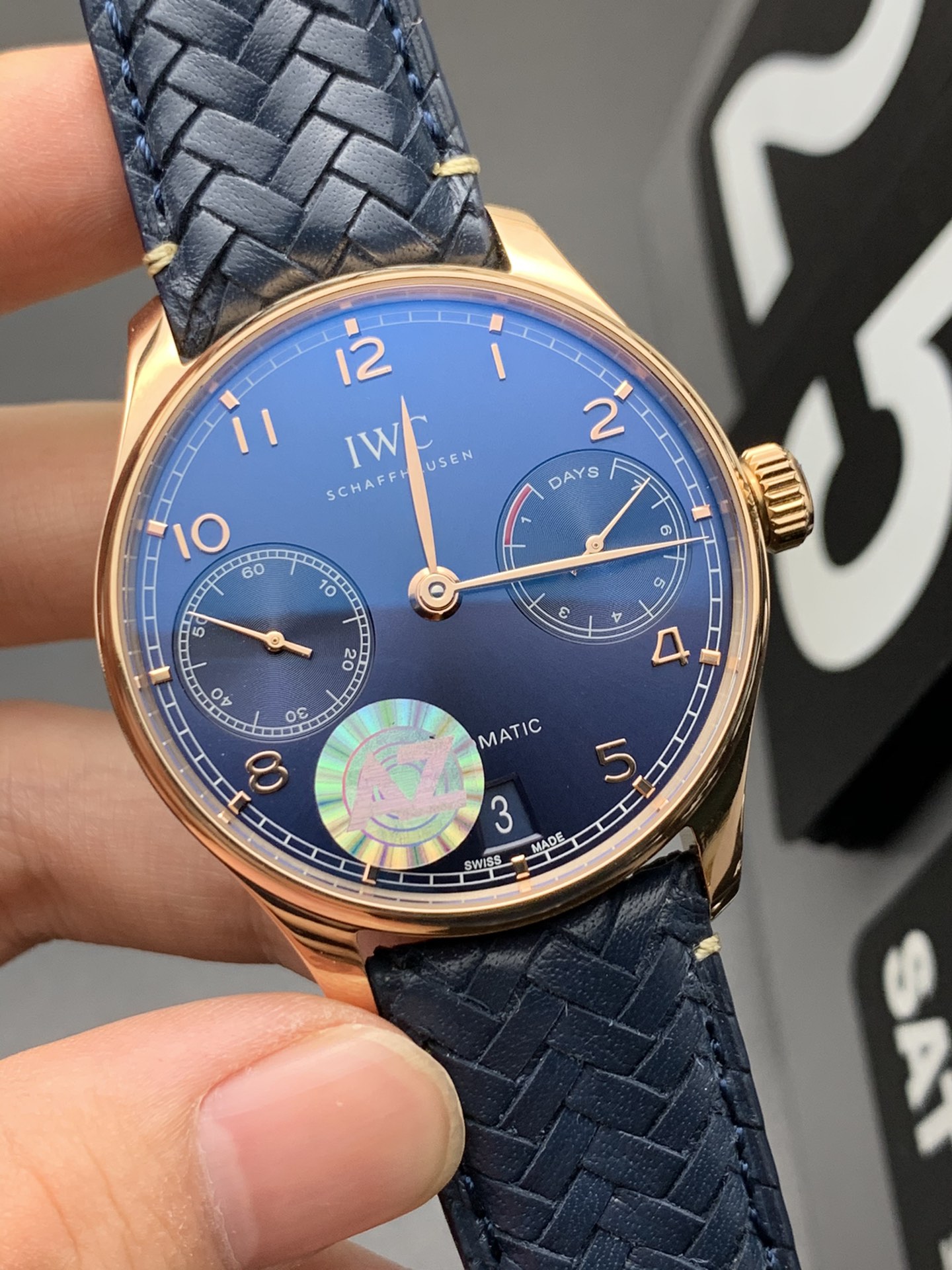 IWC AZ 玫瑰金蓝葡七